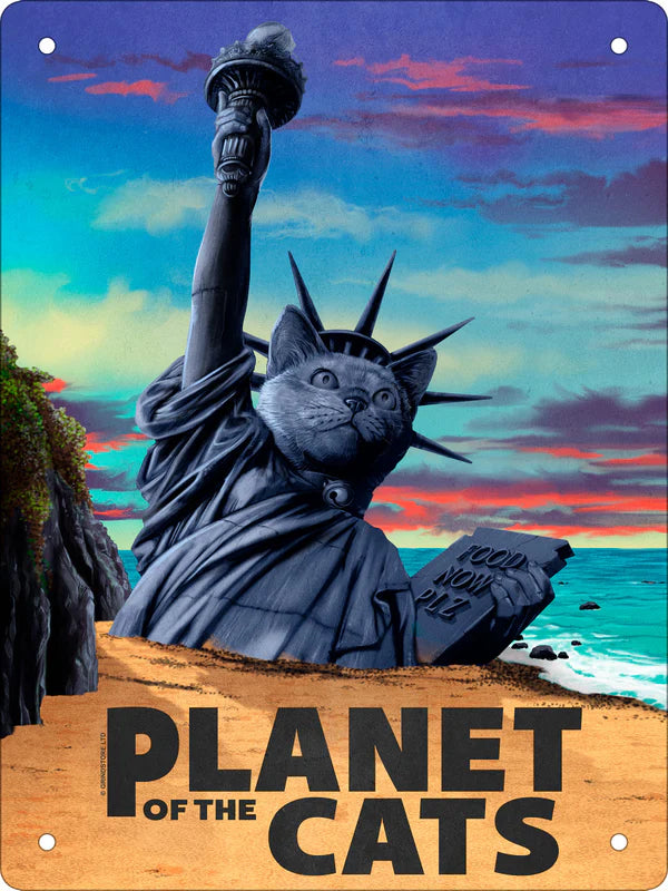 PREORDER Planet of the Cats Tin Sign