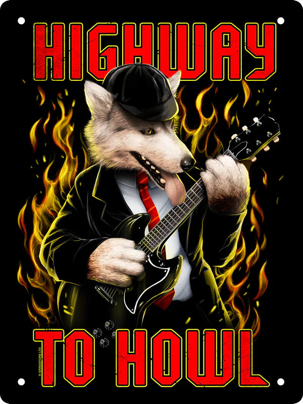 Highway To Howl Tin Sign