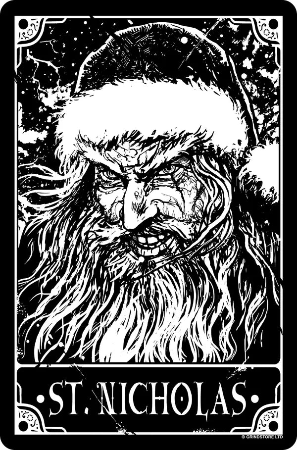 Deadly Tarot St.Nicholas Tin Card