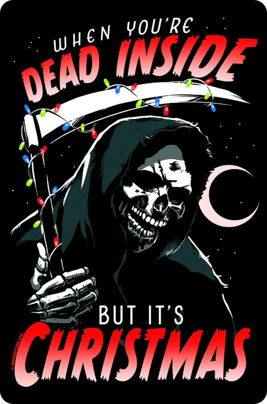 Dead Inside But It's Christmas Tin Card