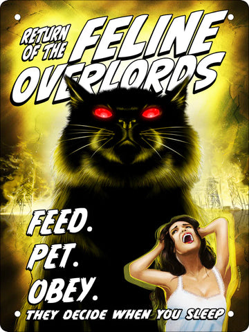 Feline Overlords Tin Sign