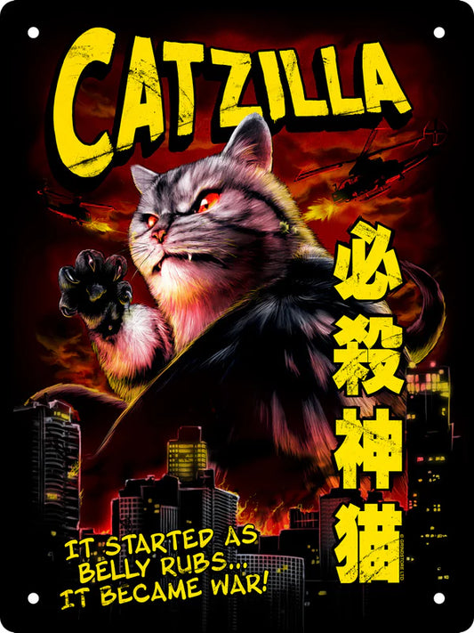 Catzilla Tin Sign