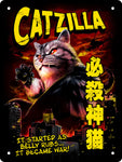 Catzilla Tin Sign