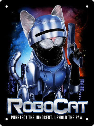 RoboCat Tin Sign