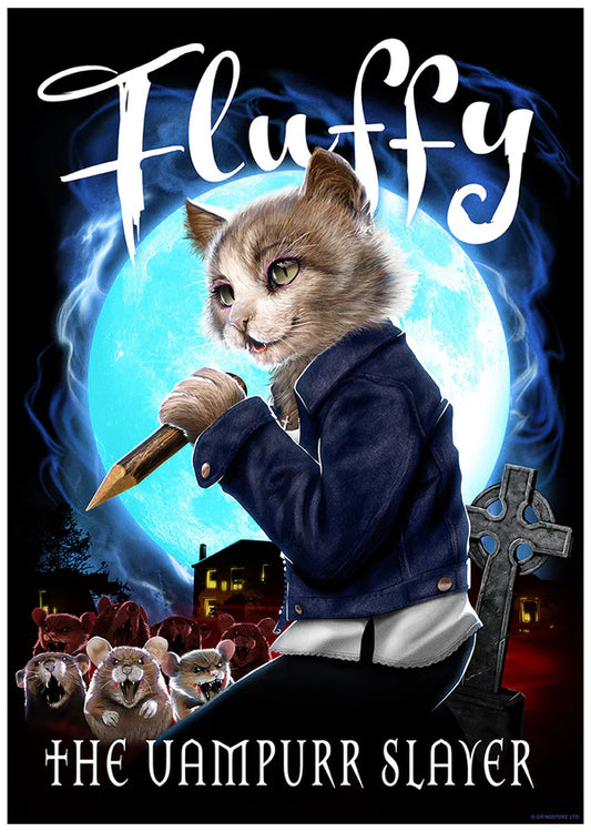 Fluffy The Vampurr Slayer Poster