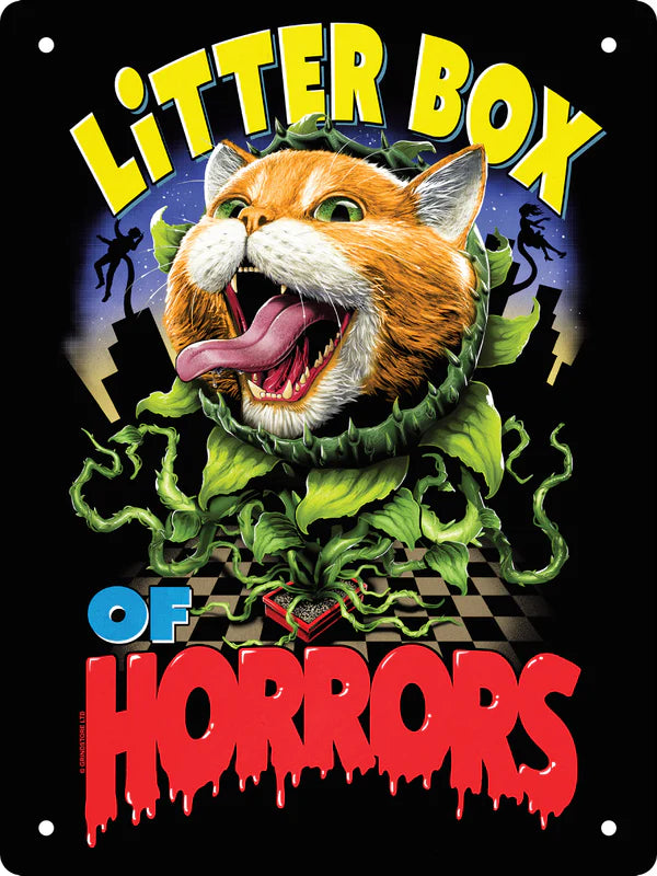 PREORDER Litter Box of Horrors Tin Sign
