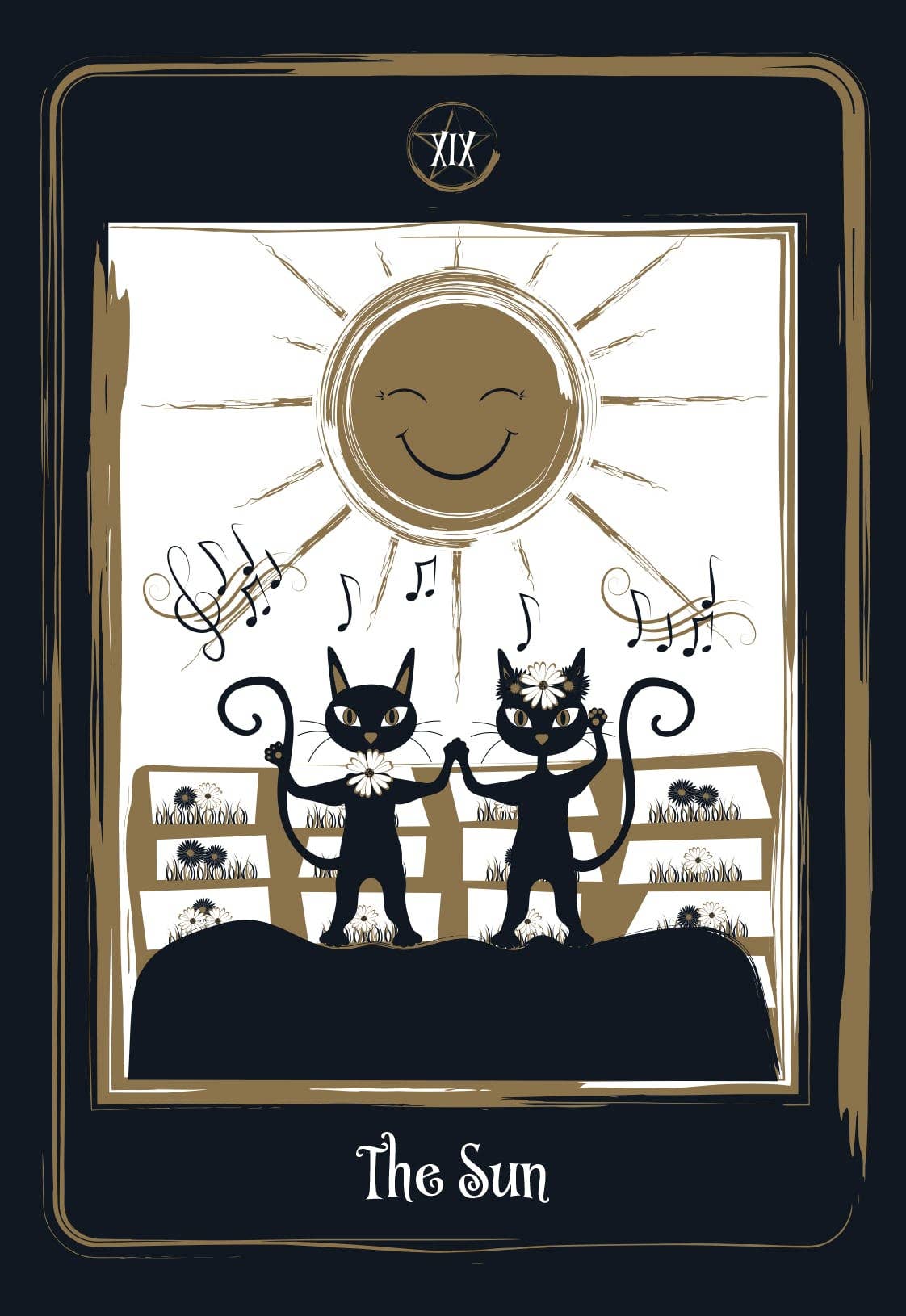 Golden Black Cat Tarot