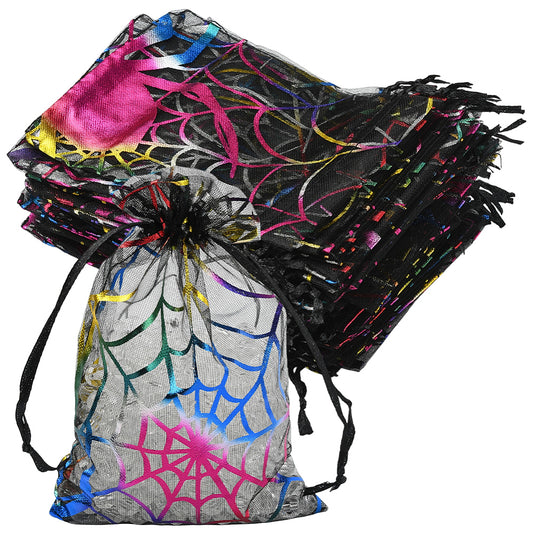 Rainbow Spiderweb Organza Vrečka